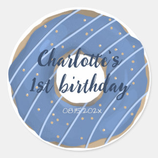 Sticker rond classique pour l'anniversaire de Donu