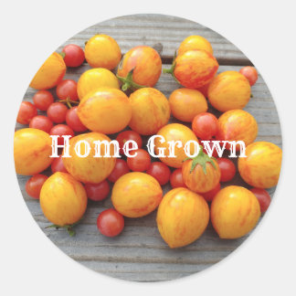Sticker rond classique pour tomates cultivées à do