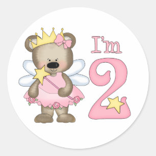 Sticker rond classique Princess Bear 2e anniversai