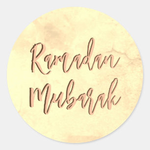 Sticker rond classique Ramadan Moubarak