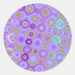 Sticker rond classique violet 1 nu AH2010