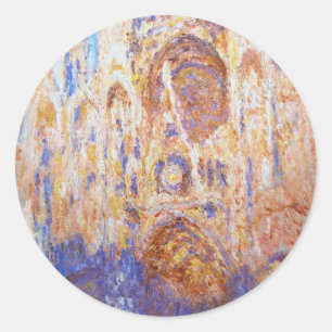 Sticker Rond Claude Monet - cathédrale de Rouen