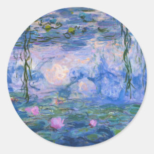 Sticker Rond Claude Monet - Nymphes d'eau