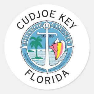 Sticker Rond Clé Cudjoe - Clés Floride