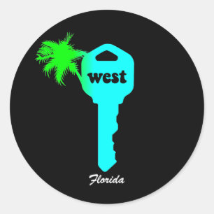 Sticker Rond Clé drôle Ouest