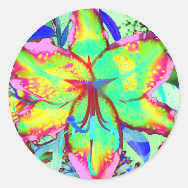 Sticker Rond Clé West Lily (Devant)