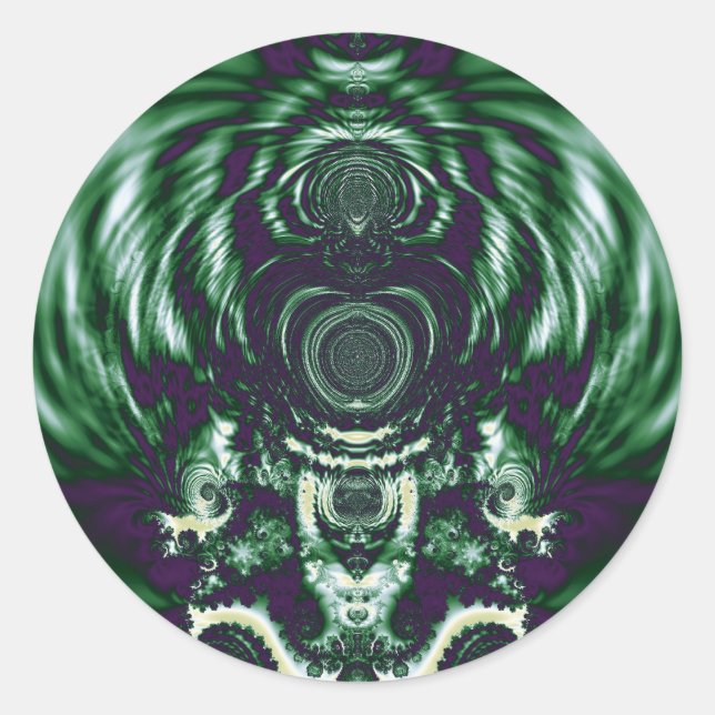 Sticker Rond Cloche verte (Devant)