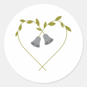 Sticker Rond Cloches de mariage