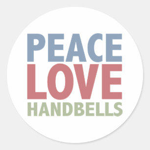 Sticker Rond Clochettes d'amour de paix