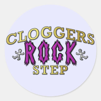 Sticker Rond Cloggers Rock Step Clogging Dance