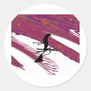 Sticker Rond Clouage statique SKI