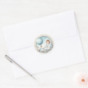 Sticker Rond Cloud 9 Baby shower