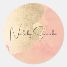Clous d'aquarelle or moderne