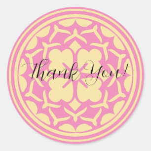 Sticker Rond Clover de Merci personnalisé