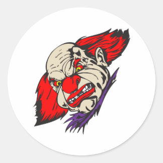 Sticker Rond clown diabolique