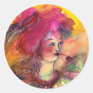 STICKER ROND CLOWN PINKY