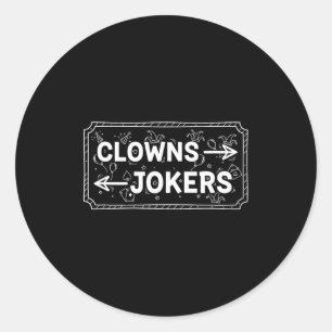 Sticker Rond Clowns et farceurs humour sarcastique direction hu