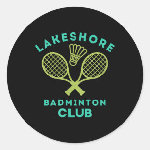 Sticker Rond Club de badminton mignon de Lakeshore Preppy Graph