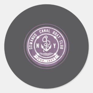 Sticker Rond Club de bateau Gowanus C drôle Brooklyn New York T