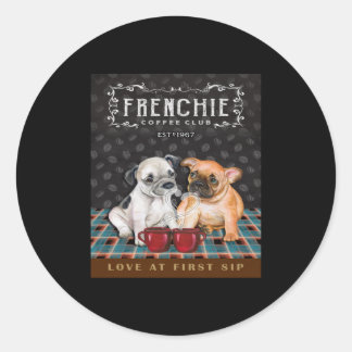 Sticker Rond Club de café Bulldog