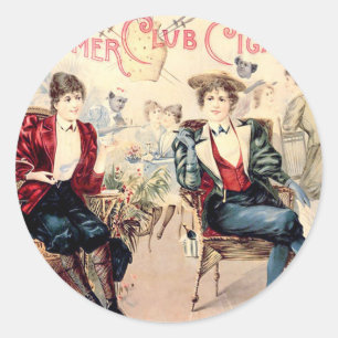 Sticker Rond Club de cigares Bloomer