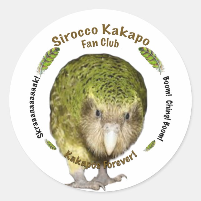 Sticker Rond Club de fans de Sirocco Kakapo (Devant)