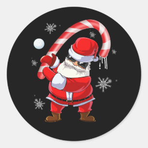 Sticker Rond Club de golf Santa Golf Club and d Ball Sport Chri