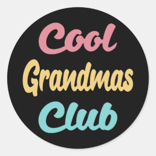Sticker Rond Club de grand-père cool II