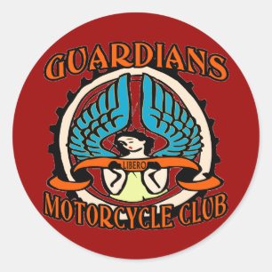 Sticker Rond Club de moto des gardiens