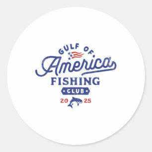 Sticker Rond Club De Pêche Du Golfe Des États-Unis