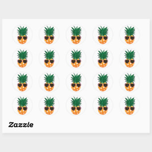 Sticker Rond Club de plongée, ananas de Pickleball