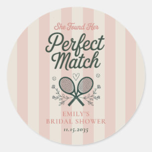 Sticker Rond Club de Tennis de Mariage Parfait Social