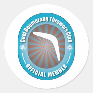 Sticker Rond Club frais de lanceurs de boomerang
