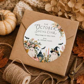Sticker Rond Club Social Fantaisiste d'Octobre