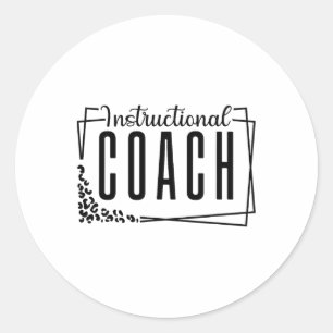 Sticker Rond Coach pédagogique de rentrée scolaire groupe d'app