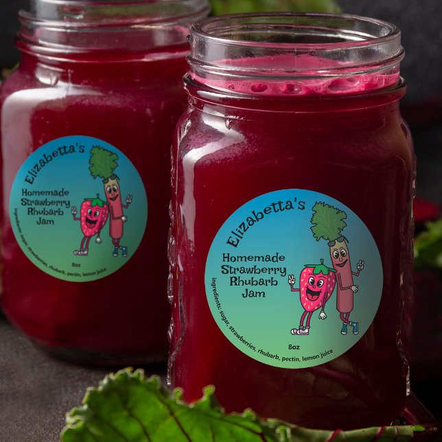 Sticker Rond Cobbler à tarte à la confiture de pals de fraises  (Créateur téléchargé)