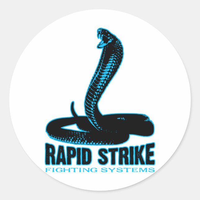 Sticker Rond Cobra - grève rapide (Devant)