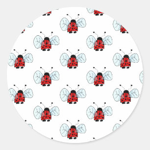 Sticker Rond Coccinelle
