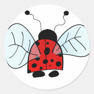 Sticker Rond Coccinelle