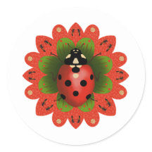 Coccinelle de Noël Rouge Blanc Vert