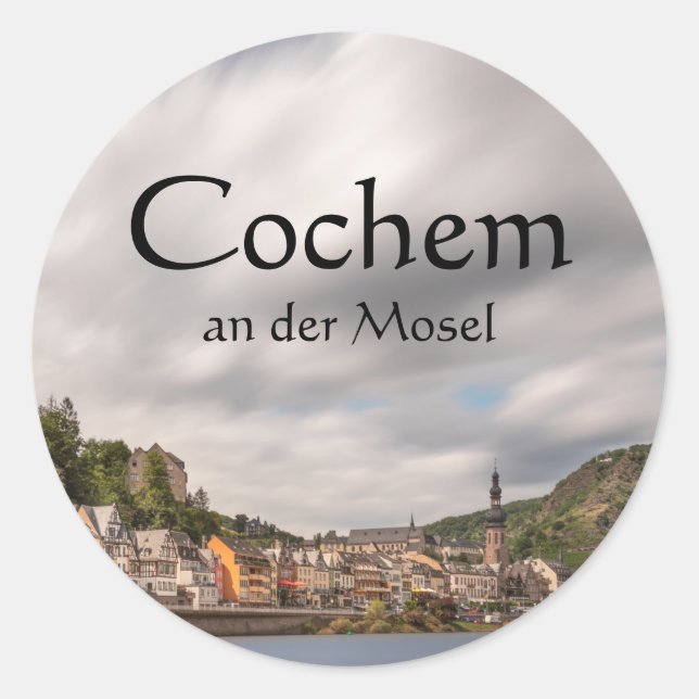 Sticker Rond Cochem an der Mosel - Allemagne (Devant)