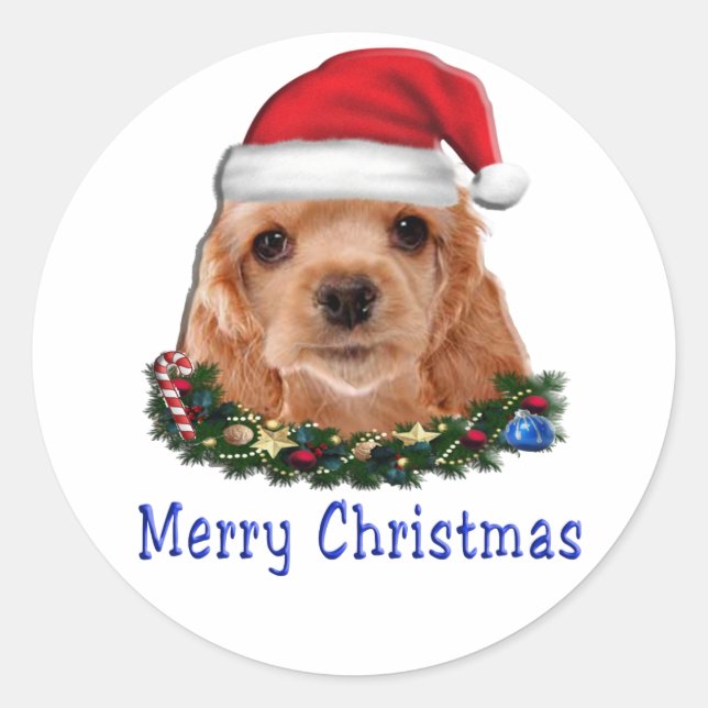 Sticker Rond Cocker Spaniels (Devant)