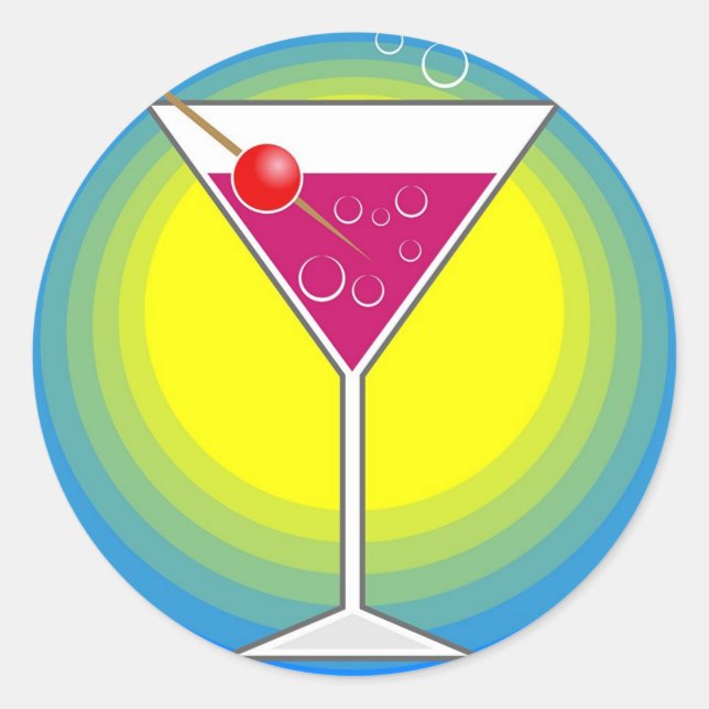 Sticker Rond Cocktail (Devant)