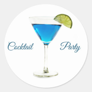 Sticker Rond Cocktail Party