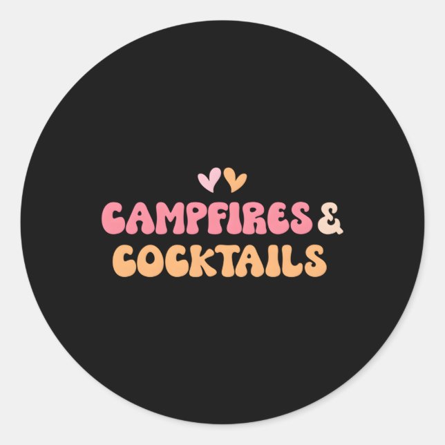 Sticker Rond Cocktails Campfires (Devant)