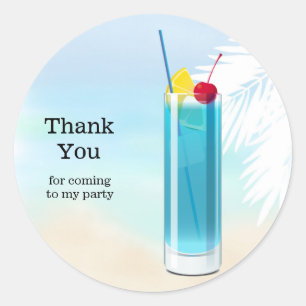 Sticker Rond Cocktails d'été