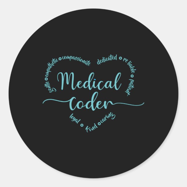 Sticker Rond Codage Assistant Codeur Médicale (Devant)
