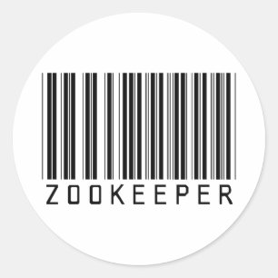 Sticker Rond Code barre de Zookeeper