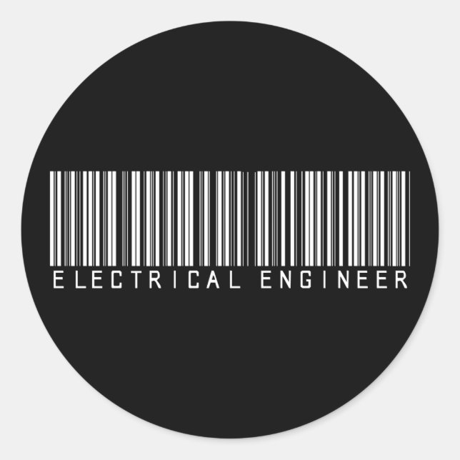 Sticker Rond Code barre du génie électrique (Devant)