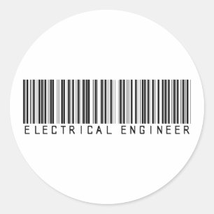 Sticker Rond Code barres d'ingénieur électrique